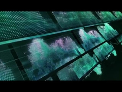 แผ่นจอ LED หน้าใสยืดหยุ่น กระจกกระจกกระจก