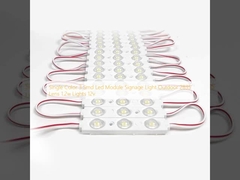 ไฟป้ายโมดูล LED 3 SMD สีเดียว กลางแจ้ง 2835 เลนส์ 1.2w ไฟ 12v