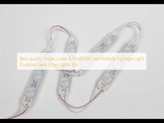 คุณภาพดีที่สุด สีเดียว 3 Smd9240 แหล่ง LED โมดูล สายป้าย แสงกลางแจ้ง เลนส์ 3.5w แสง 12v