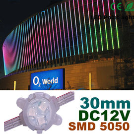 โมดูล LED Pixel 30 มม. DC12V RGB สำหรับการตกแต่งอาคาร