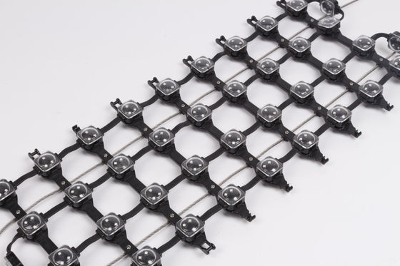 Outdoor LED Net Screen Facade P167 Full-Color Advertising Display with DMX512 Control