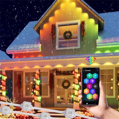 25mm Diameter LED Eave Lights for Christmas Decorations , IP67 RGB Point Light Source String Lights