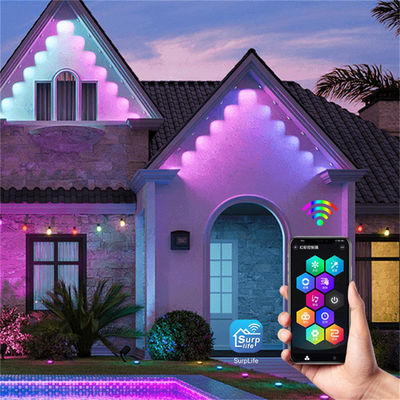 Holiday Christmas Outdoor 25MM 1.5W Waterproof Permanent Outdoor Lights Rgb Permanent Outdoor Rgb Eaves Light
