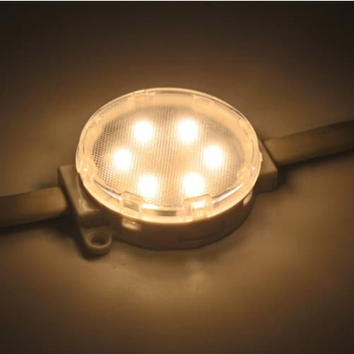 DC24V 50mm SMD3535 LED Point Light 6LEDs IP67 Waterproof DMX512 Addressable Pixel for Outdoor Matrix Display Screen