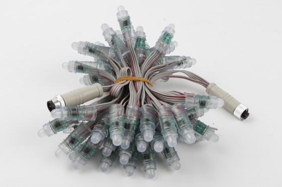 ไฟคริสต์มาส LED RGB Pixel กลางแจ้ง 50pcs DC 5V WS2811 12mm LED DMX Pixel