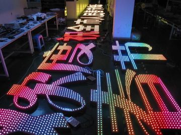 IP67 12mm 5V RGB แบบสีเต็ม Led โมดูลแสงโฆษณากลางแจ้งสำหรับสัญญาณ
