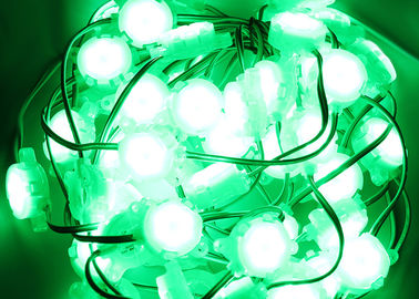 ไฟ LED สีเขียวกลางแจ้ง 30 มม. DC24V 0.6 วัตต์ IP67 พิกเซลนำแสง XH6897 การควบคุม