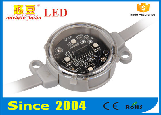 ไฟพิกเซล RGB ขนาด 40 มม. DMX512 กันน้ำ IP67 มุมลำแสง 120° ทน UV