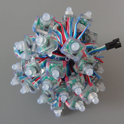 WS2811 ไฟ LED พิกเซลสี่เหลี่ยมจัตุรัส 5V 12V 6898 ชิปกาวซิลิโคนกันน้ำแบบเต็มรูปแบบ
