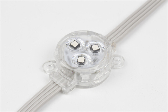 จุดไฟ LED กันน้ำ IP67 กลางแจ้ง DC12V 0.75W 30 มม. สีเดียว SMD3535