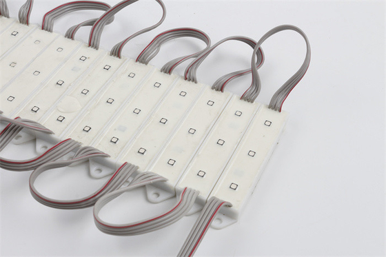 Full Color RGB 3535 SMD LED โมดูลฉีด 78 * 18 มม. IP67 DC12V 0.75W กันน้ำ