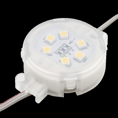 จุดสีเดียวไฟ LED กันน้ำกลางแจ้ง IP67 1.2W Smd2835 DC24V 50 มม