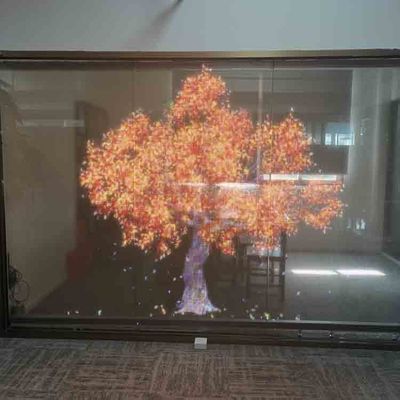 ผสมผสาน Super Slim โฟกซิเบลโปร่งใส LED Film โฆษณา LED Display Screen