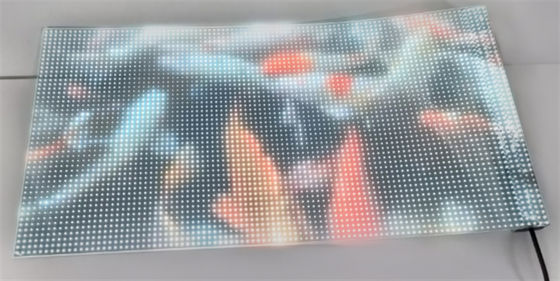 RGB Color LED Transparent Film Screen หน้าจอวิดีโอในและนอกห้อง