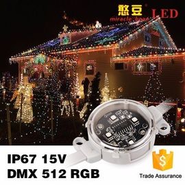 SMD5050 IP67 RGB LED พิกเซลคริสมาสต์ไฟ LED Strip 0.9Watt DC15V