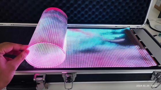สกรีนหนังโปร่ง LED แบบยืดหยุ่น การติดตั้งง่ายสําหรับโฆษณา LED Panel-p4