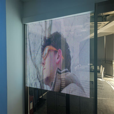 P6 Super Slim Transparent LED Film สําหรับผนังวีดีโอภายในบ้าน การติดตั้งง่ายด้วยบอร์ด PCB RGB DC5V