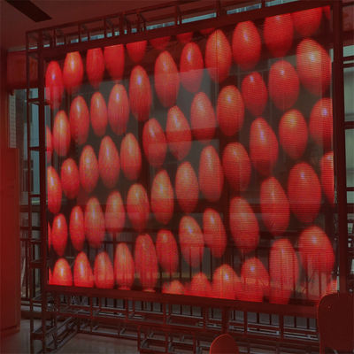 Super Slim Flexible Transparent LED Film Adhesive การโฆษณาจอ LED สําหรับการใช้ในร้านค้าปลีก DC5V P4