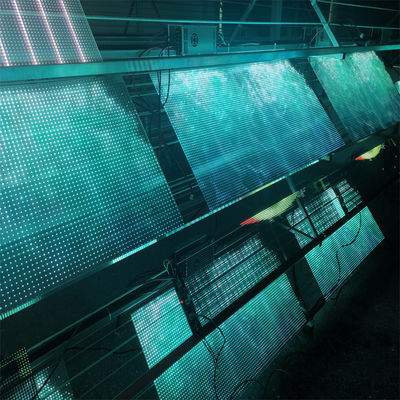 P10 RGB Color LED Transparent Film Screen Indoor Hard / Flexible LED Display Screen