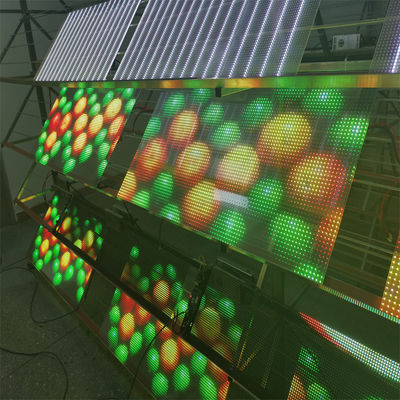 RGB Color LED Transparent Film Screen หน้าจอวิดีโอในและนอกห้อง