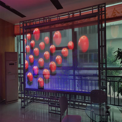 High quality customizable indoor transparent ultra-thin interior decoration Led P10 flexible transparent screen