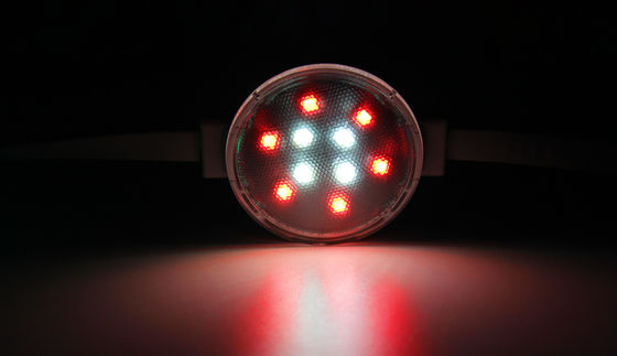 0.3W Epistar Chip 50mm RGB LED Point Light กันน้ําภายนอก IP67 พร้อมตัว PC