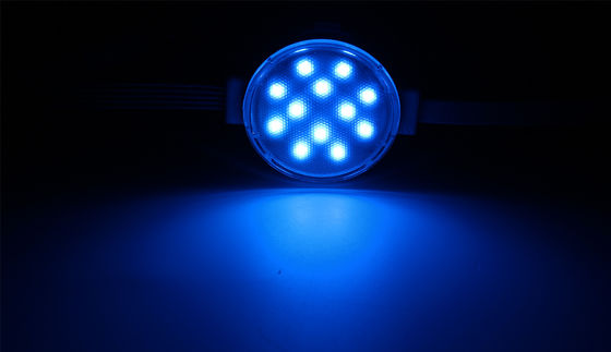 12LEDs สี 24V 50mm แหล่งแสงจุด DMX512 แสงพิกเซลตกแต่ง