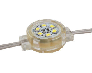 แสงจุดพิกเซล LED RGB กันน้ํา IP65 0.5W DC12V SMD2835 30mm 30000H