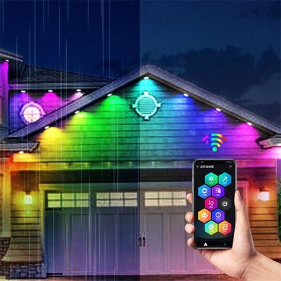 25mm กว้าง ไฟ LED Eave สําหรับตกแต่งคริสต์มาส, IP67 RGB จุดแหล่งแสง ไฟสตริง