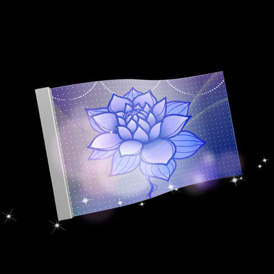 P10 สกรีนหนังโปร่ง LED แบบยืดหยุ่น 960mm*240mm ด้วยประเภทการติดตั้งแขวน