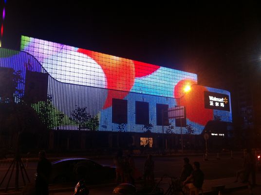 IP68 Anti-UV RGB Retardant Flame LED Mesh Screen สําหรับการสว่างหน้าต่างภายนอก