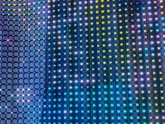 หน้าจอโฆษณากลางแจ้ง โปรแกรมได้ ด้านจอ LED มี Mesh Soft Display พร้อม IP67 ป้องกันและ DMX512 การควบคุม