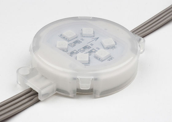 RGB Multi Color Changing LED Pixel Point Light 24V SMD5050 50mm สําหรับอาคารบ้าน IP67 ไฟฟ้าภายนอกกันน้ํา