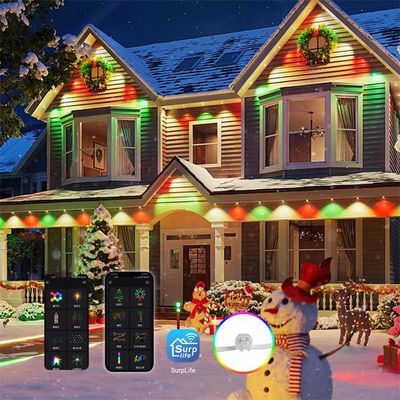 สมาธิ LED ตลอดเวลากลางแจ้ง วันหยุดคริสต์มาสต์ Wifi RGB Led Eaves Light กลางแจ้ง Pixel Point Light