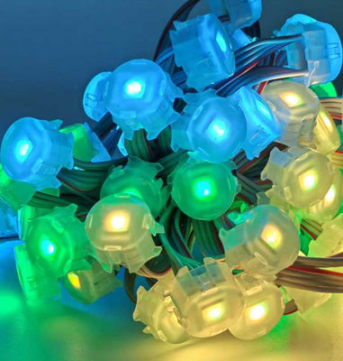 ไฟ LED 12 มม. ดิจิตอล RGB LED Pixel Light สำหรับห้างสรรพสินค้า LED Pixel String