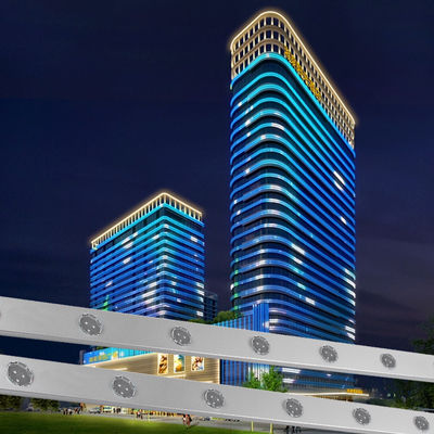 30mm 24V RGB LED IP67 ไฟจุดโปรแกรมภายนอกสําหรับภูมิทัศน์