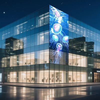 P20 Flexible Led Transparent Film Window Indoor Glass Display Transparent Panels Led Display Screen