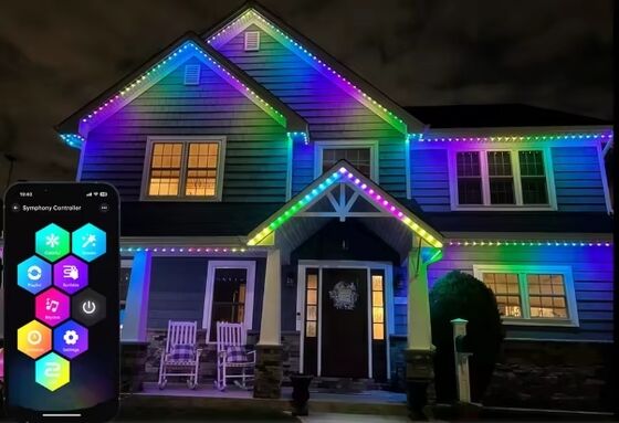 RGB Point Led Pixel Light Track Lighting แสงหลังคากลางแจ้ง การตกแต่ง