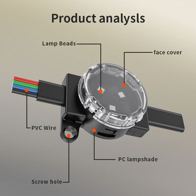 ผลิตภัณฑ์ร้อน LED อัจฉริยะ RGBW สีสันจุดแหล่งแสง กันน้ํา ใบหน้าแสง โทรศัพท์มือถือ APP การควบคุมเสียง IP67