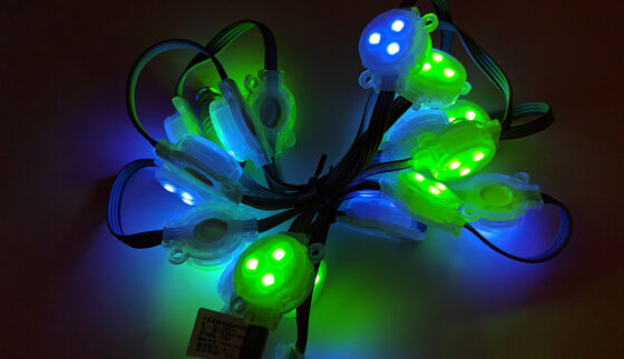 แสงจุด LED บ้าน RGB แสงจุด LED สีเต็ม 30mm DC12V IP67 กันน้ํา แสงพิกเซล LED