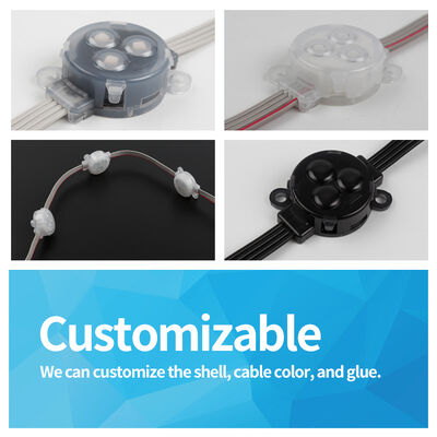 Led Point Light Source RGB 25mm IP67 SMD3535 0.75W Changing Decorative Lighting for Garden or Building