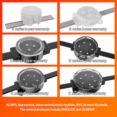 30mm IP67 Waterproof High Temperature Resistant LED Pixel Light for Architectural Facade Lighting