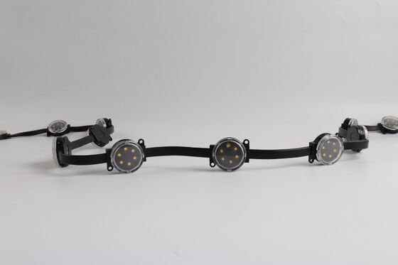 แหล่งกำเนิดแสงพิกเซล RGBW ขนาด 50 มม. 2W DMX512 IP67 กันน้ำ มุมลำแสง 120° สำหรับภายนอก