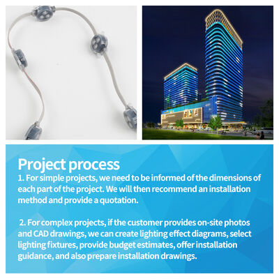 30mm Outdoor IP67 Waterproof DMX512 Control RGBW LED Point Light for Building Decoration