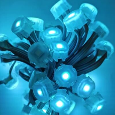 ไฟ LED แบบจุดกันน้ำ IP67 ขนาด 20 มม. DC12V SMD5050 วัสดุ PC ยืดหยุ่น