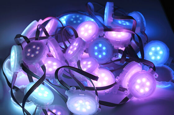 50 มม RGB สีเต็ม IP67 กันน้ํา LED จุดแสง พีซีทนทาน บ้านพัก บรรยากาศแสงสําหรับ DJ ละครเวทีและตกแต่งฉาก