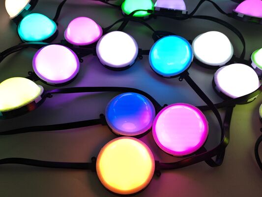 IP67 กันน้ํา 80 มม RGB สามารถควบคุม LED ไฟจุดพิกเซล Bayer LED Beads เยอรมนี วัสดุ PC สําหรับอาคาร โครงการแสงผนังภายนอก