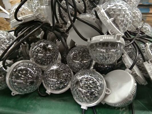 100mm 24V กันน้ํา RGB สามารถควบคุมได้ LED Point Light วัสดุ PC กลางแจ้ง แสงทัศน์ แสงสว่าง สําหรับการตกแต่งภายนอกอาคารพาณิชย์