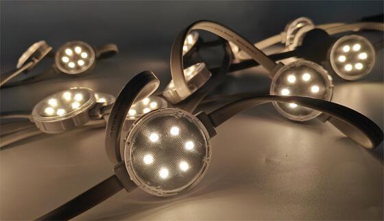 DC12V 50 มม.SMD5050 RGB LED Point Light IP67 กันน้ำสำหรับป้ายกลางแจ้งอาคาร Facade Lighting