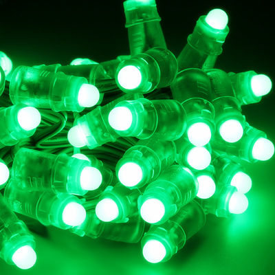 DC 12V สีเขียว 12 มม. Epistar หลอดไฟ LED พิกเซล 0.1 วัตต์